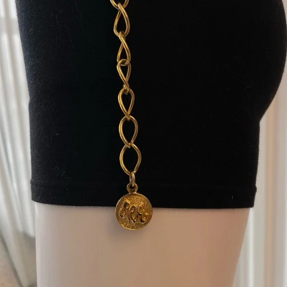 Gold Puffed Mariner Link Chain Belt - Picture 3 of 4